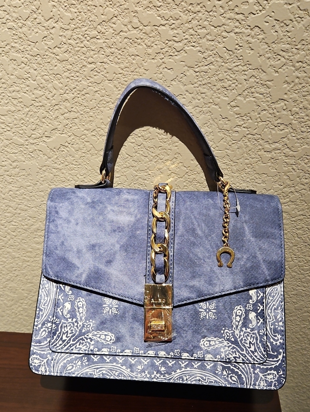 Aldo - Blue Western Pattern Crossbody Purse